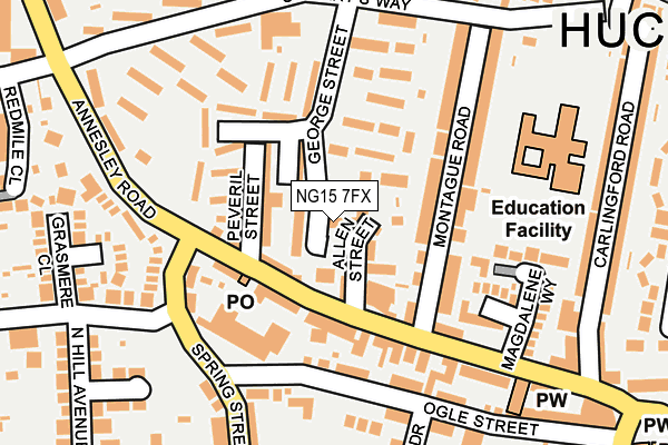 NG15 7FX map - OS OpenMap – Local (Ordnance Survey)