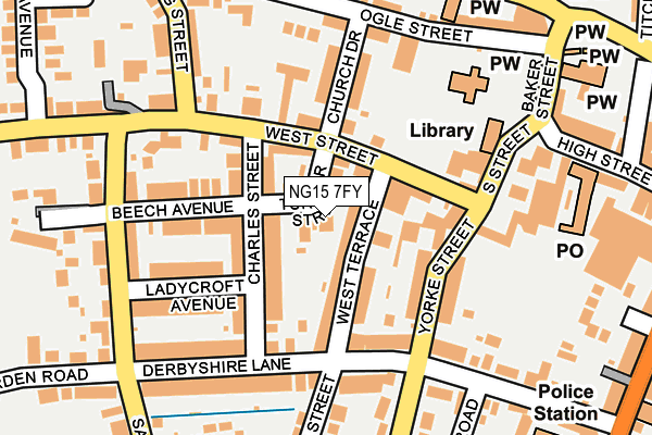 NG15 7FY map - OS OpenMap – Local (Ordnance Survey)