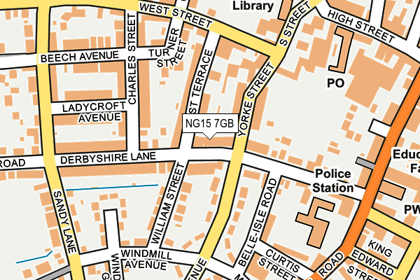 NG15 7GB map - OS OpenMap – Local (Ordnance Survey)