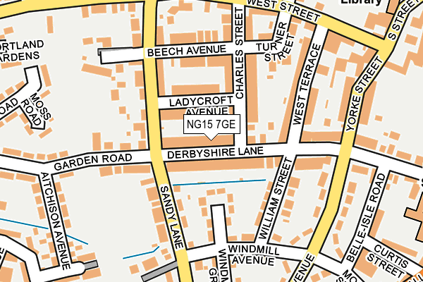 NG15 7GE map - OS OpenMap – Local (Ordnance Survey)