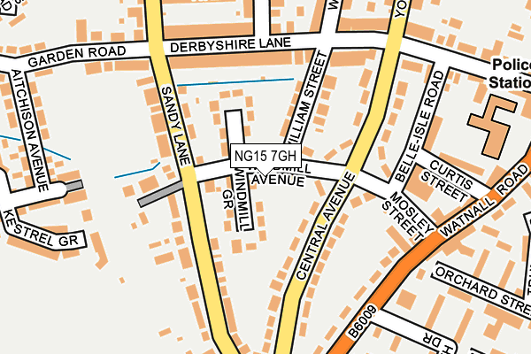 NG15 7GH map - OS OpenMap – Local (Ordnance Survey)
