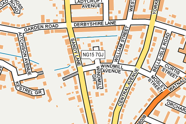 NG15 7GJ map - OS OpenMap – Local (Ordnance Survey)