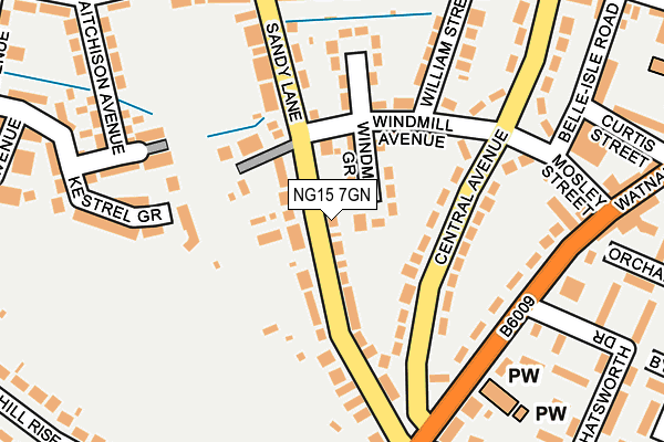 NG15 7GN map - OS OpenMap – Local (Ordnance Survey)