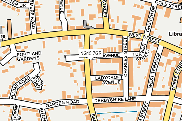 NG15 7GR map - OS OpenMap – Local (Ordnance Survey)