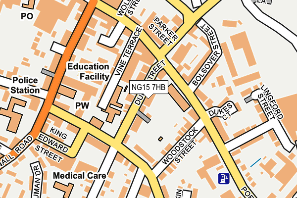 NG15 7HB map - OS OpenMap – Local (Ordnance Survey)