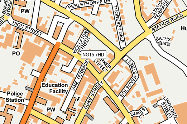 NG15 7HD map - OS OpenMap – Local (Ordnance Survey)