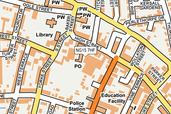 NG15 7HF map - OS OpenMap – Local (Ordnance Survey)