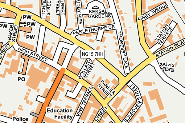 NG15 7HH map - OS OpenMap – Local (Ordnance Survey)