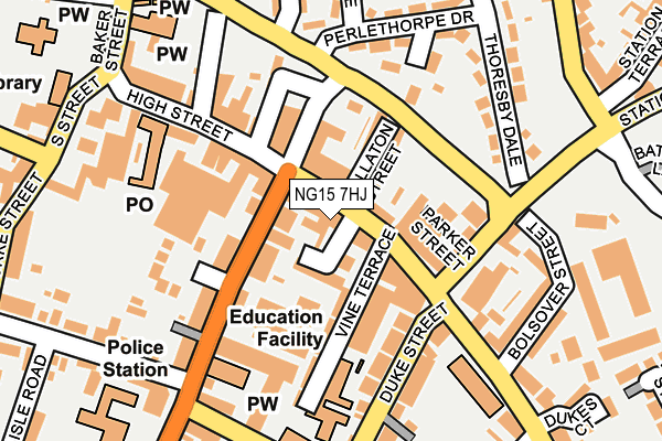 NG15 7HJ map - OS OpenMap – Local (Ordnance Survey)