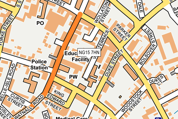 NG15 7HN map - OS OpenMap – Local (Ordnance Survey)