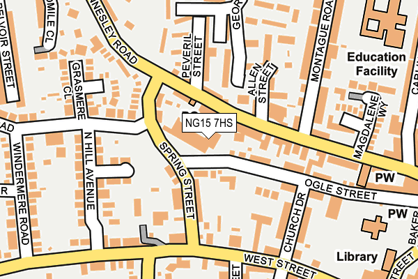 NG15 7HS map - OS OpenMap – Local (Ordnance Survey)