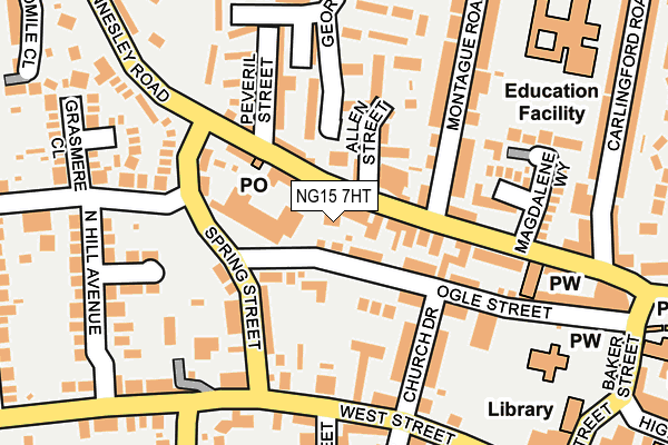 NG15 7HT map - OS OpenMap – Local (Ordnance Survey)