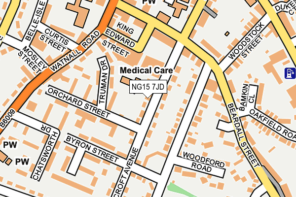 NG15 7JD map - OS OpenMap – Local (Ordnance Survey)