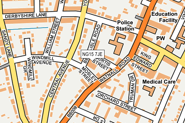 NG15 7JE map - OS OpenMap – Local (Ordnance Survey)