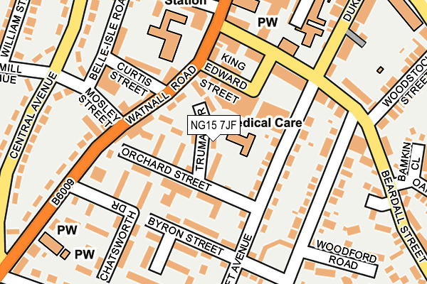 NG15 7JF map - OS OpenMap – Local (Ordnance Survey)