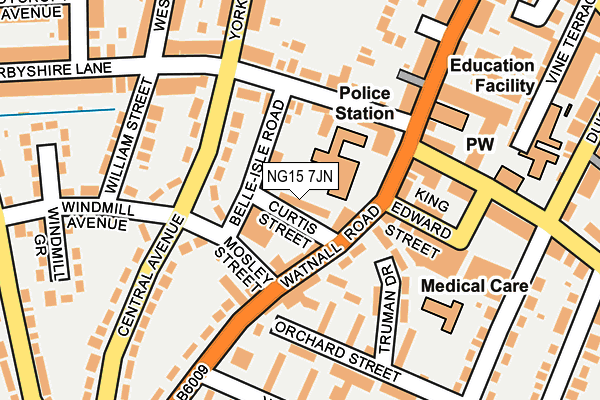NG15 7JN map - OS OpenMap – Local (Ordnance Survey)