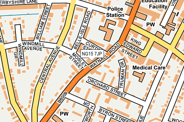 NG15 7JP map - OS OpenMap – Local (Ordnance Survey)