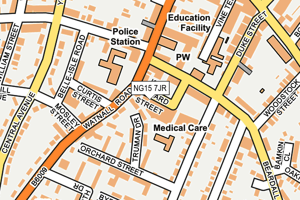 NG15 7JR map - OS OpenMap – Local (Ordnance Survey)