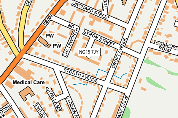 NG15 7JY map - OS OpenMap – Local (Ordnance Survey)