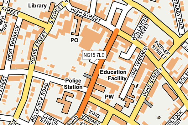 NG15 7LE map - OS OpenMap – Local (Ordnance Survey)