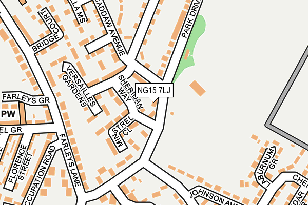 NG15 7LJ map - OS OpenMap – Local (Ordnance Survey)