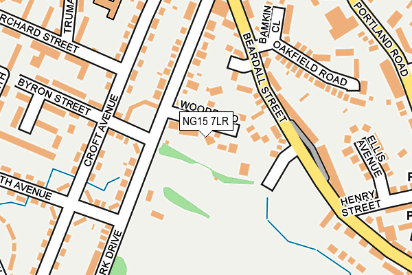 NG15 7LR map - OS OpenMap – Local (Ordnance Survey)