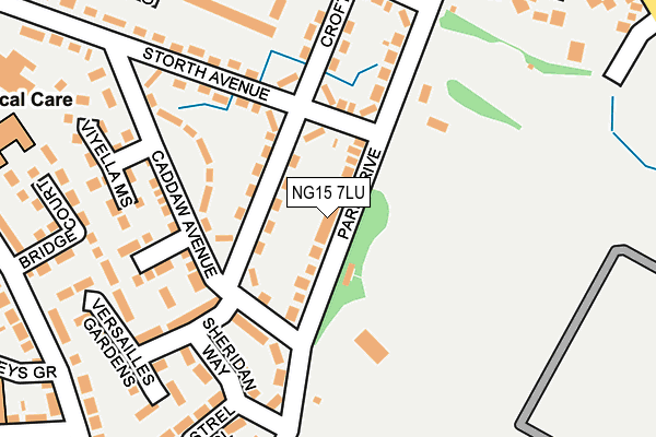 NG15 7LU map - OS OpenMap – Local (Ordnance Survey)