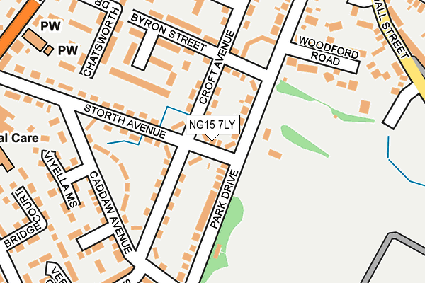 NG15 7LY map - OS OpenMap – Local (Ordnance Survey)