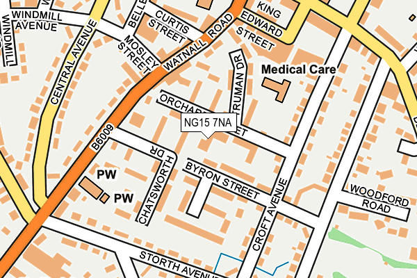 NG15 7NA map - OS OpenMap – Local (Ordnance Survey)