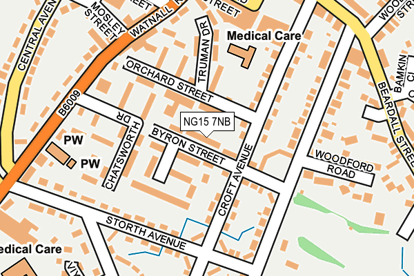 NG15 7NB map - OS OpenMap – Local (Ordnance Survey)