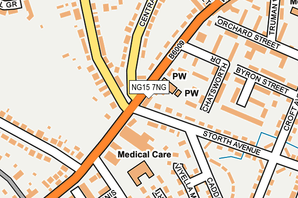 NG15 7NG map - OS OpenMap – Local (Ordnance Survey)