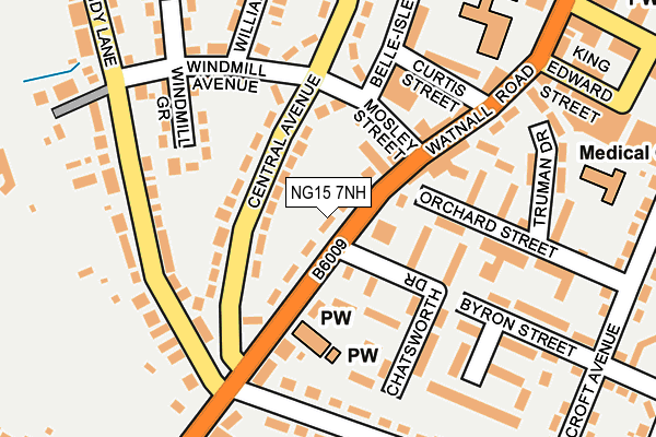 NG15 7NH map - OS OpenMap – Local (Ordnance Survey)