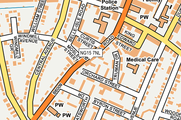 NG15 7NL map - OS OpenMap – Local (Ordnance Survey)