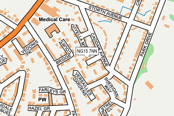 NG15 7NN map - OS OpenMap – Local (Ordnance Survey)