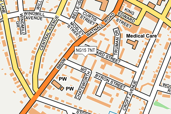 NG15 7NT map - OS OpenMap – Local (Ordnance Survey)