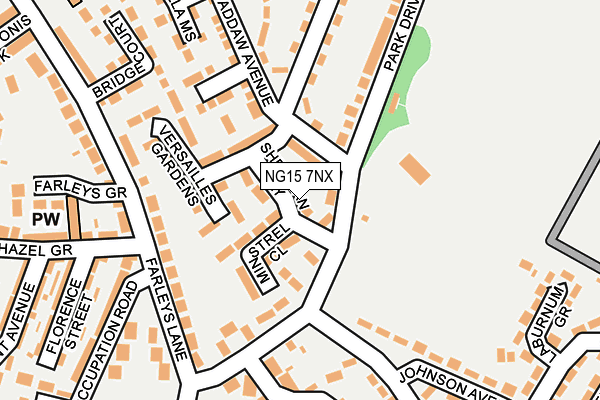 NG15 7NX map - OS OpenMap – Local (Ordnance Survey)