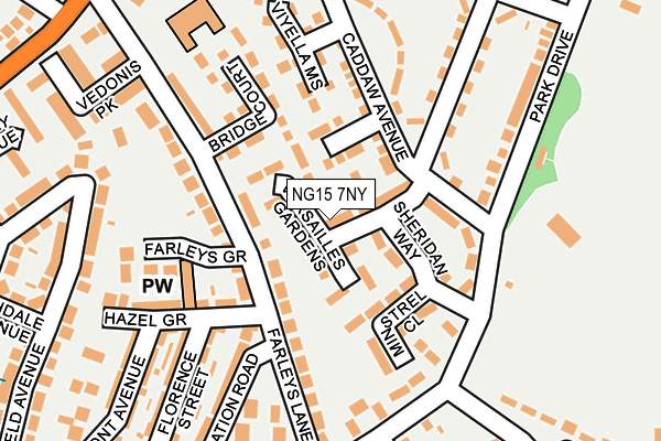 NG15 7NY map - OS OpenMap – Local (Ordnance Survey)