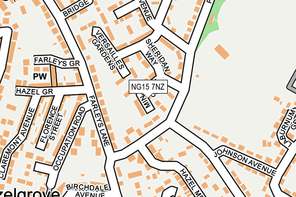 NG15 7NZ map - OS OpenMap – Local (Ordnance Survey)