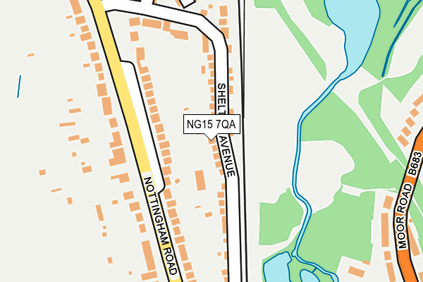 NG15 7QA map - OS OpenMap – Local (Ordnance Survey)