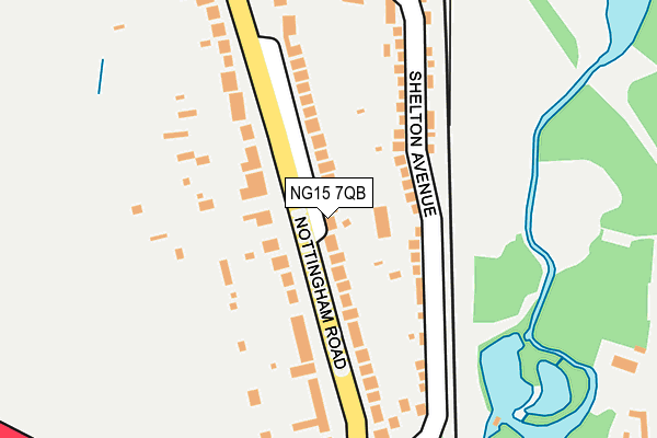 NG15 7QB map - OS OpenMap – Local (Ordnance Survey)