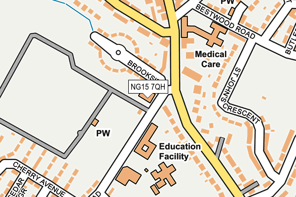 NG15 7QH map - OS OpenMap – Local (Ordnance Survey)