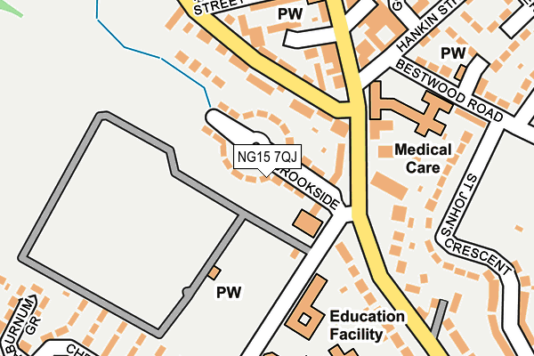 NG15 7QJ map - OS OpenMap – Local (Ordnance Survey)