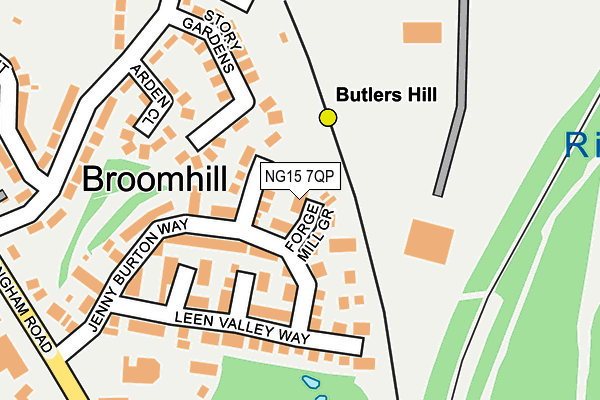 NG15 7QP map - OS OpenMap – Local (Ordnance Survey)