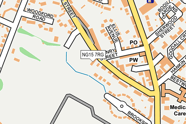 NG15 7RG map - OS OpenMap – Local (Ordnance Survey)