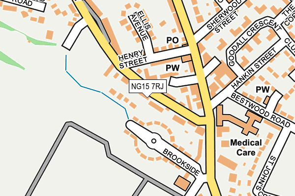 NG15 7RJ map - OS OpenMap – Local (Ordnance Survey)
