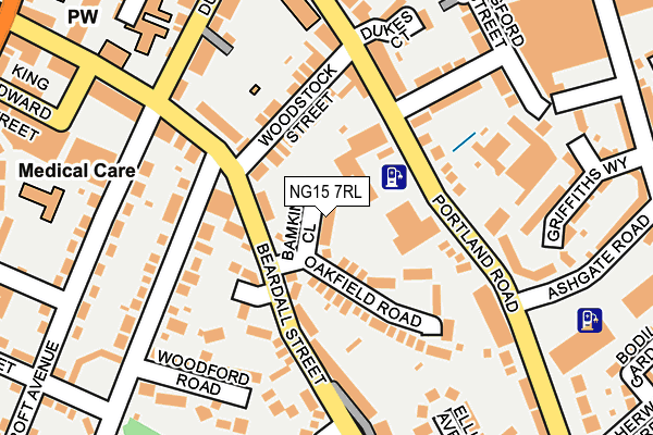 NG15 7RL map - OS OpenMap – Local (Ordnance Survey)