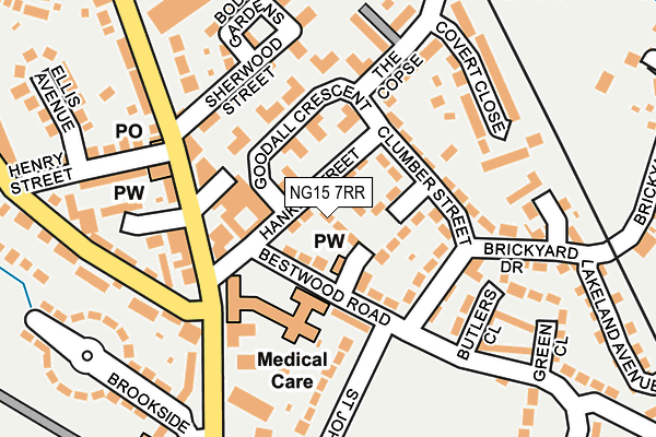 NG15 7RR map - OS OpenMap – Local (Ordnance Survey)