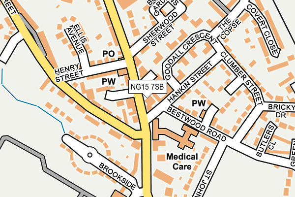 NG15 7SB map - OS OpenMap – Local (Ordnance Survey)