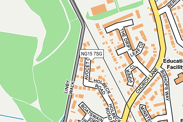 NG15 7SG map - OS OpenMap – Local (Ordnance Survey)