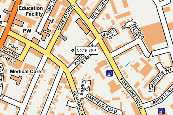 NG15 7SP map - OS OpenMap – Local (Ordnance Survey)